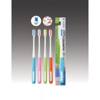 Plasdent ORTHODONTIC V-SHAPED TOOTHBRUSH, Assorted 4 colors, 12 Brushes/box